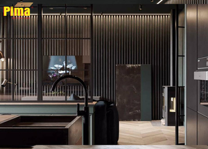 Modern WPC 3D Fluted <b>Wall</b> Panels Indoor Waterproof Contemporary Design for Household Decoration - Product Image 4