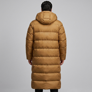 Veste longue matelassée épaisse et chaude pour homme, grande taille, style décontracté, fermeture éclair, coupe ample - Product Image 2