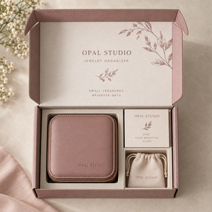 Caja de Embalaje de Cartón Corrugado Impresa Personalizada para Organizador de Joyas OPAL - Product Image 2