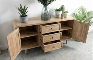 Buffet d'entrée de luxe en bois de style industriel indien haut de gamme pour ferme, bureau à domicile et entrée de villa - Product Image 4