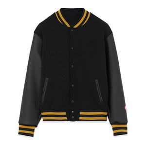Veste de baseball personnalisée de haute qualité avec logo, manches en cuir, en laine, pour hommes - Product Image 1