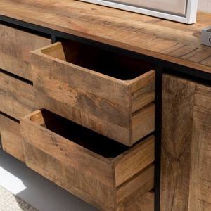 Aparador Industrial de Madera Vandana Pebble Vertex con Seis Cajones para Almacenamiento Moderno en el Hogar - Product Image 3