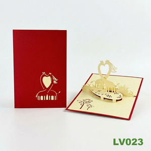Carte d'invitation de mariage interactive 3D de luxe, faite à la main, style Kirigami, souvenir d'amour pour les couples, en provenance du Vietnam - Product Image 4