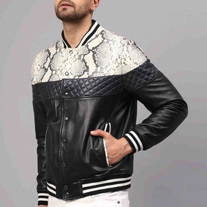Best Quality Unique Style <b>Men</b> Leather <b>Jacket</b> Heavyweight Waterproof Original Leather Fabric Fashion Pu <b>Jacket</b> - Product Image 2