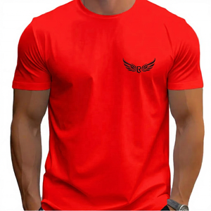 T-shirt à manches courtes gris clair pour homme avec motif dessiné blanc, col rond, coupe décontractée, longueur normale, design imprimé - Product Image 6