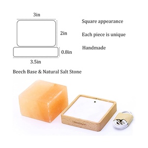 Nouvelle technologie, lampe en sel rose de l'Himalaya écologique, technique de sculpture, forme rectangulaire, décoration d'intérieur, forme personnalisée, matériau organique - Product Image 5