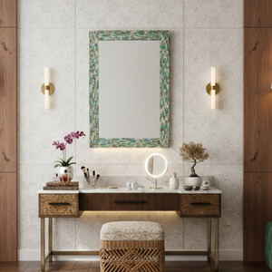 Modern Mosaic <b>Mirror</b> 24 x 36 Inch <b>Wall</b> Hanging Decorative <b>Mirror</b> for Living Room Bedroom Bathroom Elegant Designer Home Decor - Product Image 5