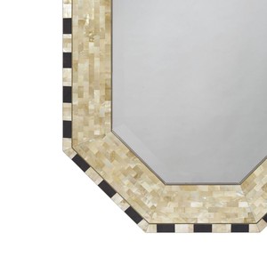 Direct Manufacturer Wholesale Handcrafted <b>Octagonal</b> Accent <b>Mirror</b> Natural Shell Checkered Inlay Mother Of Pearl <b>Mirror</b> - Product Image 3