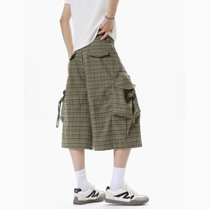Shorts décontractés pour hommes, taille élastique mi-haute, séchage rapide, respirants, 100% nylon, poches, été - Product Image 3