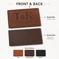 Étiquette en cuir PU personnalisée avec logo en relief pour jeans, sacs en denim, chapeaux, vestes, vêtements, étiquettes de vêtements OEM, étiquette en cuir
