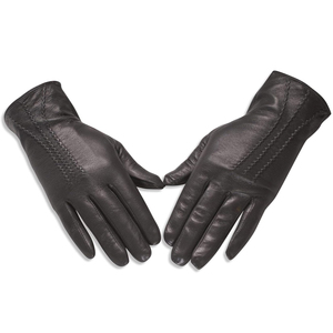 Women's Winter Leather <b>Gloves</b>-Breathable Eco-Friendly <b>Touchscreen</b> Compatible Unlined Wrist-Length for Casual/Travel/Outdoor Use - Product Image 4