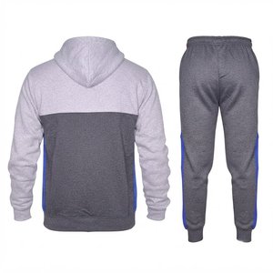 Nuevo Conjunto Deportivo Personalizado para Hombre, Color Gris Azulado, con Capucha, Cierre de Cremallera, Manga Larga, Informal, para Otoño, Transpirable, Material de Poliéster y Algodón - Product Image 2