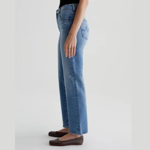 Pantalon en jean stretch taille haute pour femme, coupe slim, confortable, décontracté, style streetwear, en coton, jean court, design tendance - Product Image 4