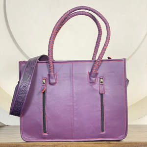 Bolso Tote de Cuero Vacuno Grabado a Mano para Mujer, Nueva Tendencia 2026, con Compartimento Oculto para Portación, Gran Capacidad, Bandolera y Bolso de Hombro - Product Image 6