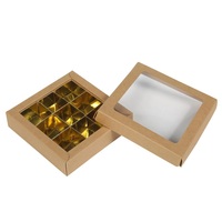 Boîte de chocolat, avec fenêtre en carton, boîtes cadeaux pour chocolats faits maison, avec couvercles transparents pour l'emballage du chocolat