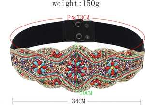 Ceinture brodée pour femmes, prix abordable, ceinture ethnique faite à la main, broderie pour sari, lehenga, robe et tenue de soirée - Product Image 6