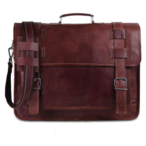 Best Selling Genuine Cowhide <b>Leather</b> <b>Laptop</b> <b>Bag</b> Fashionable Eco Friendly Unique Design High Quality Large Capacity Zipper - Product Image 3