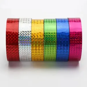 Multi-Color Holographic Glitter Washi Tape <b>Rolls</b> Decorative DIY Craft Adhesive Tape for Scrapbooking Gift Wrapping & Card Making - Product Image 1