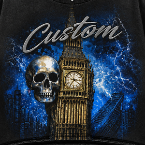 เสื้อยืด Glory Custom Cropped Washed Graphic DTG สไตล์วินเทจ พิมพ์ลายตามสั่ง แขนสั้น ทรงหลวม ประดับคริสตัล - Product Image 3