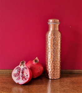 Eco Friendly High Quality Custom Logo Luxury Hammered Design <b>Copper</b> Water <b>Bottle</b> Home Kitchen Office Outdoor Camping Bulk - Product Image 1