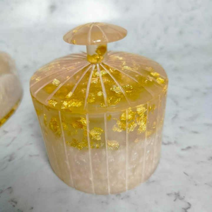 Luxury Custom Durable Hand-painted Eco-Friendly Non-Toxic Resin <b>Jar</b> Lid for Candle <b>Spice</b> Cosmetic Jewelry Storage Table Decor - Product Image 2