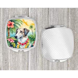 Borzoi Luau Compact Travel Makeup <b>Mirror</b> for Women Girls Handheld Folding <b>Pocket</b> Decorative <b>Mirror</b> Gift - Product Image 4