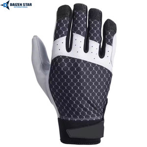 Gants de frappeur de baseball unisexes pour adultes en cuir/cuir synthétique, couleur/taille personnalisable, légers, confortables, fermeture auto-agrippante - Product Image 2