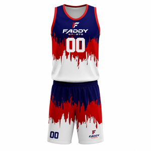 Ensemble d'uniformes de basketball personnalisés par sublimation, respirant et à séchage rapide, maillot et short de basketball d'équipe, tenue d'entraînement professionnelle pour hommes - Product Image 1