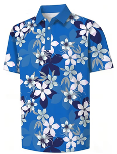 Men's Floral Print for Shirt Short Sleeve Casual Breathable 100% Cotton Knitted Regular Fit Digital Printed Design - Product Image 2
