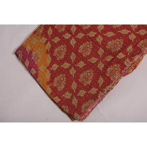 Colcha Kantha Hecha a Mano, Ecológica, con Diseño Floral Vintage, Manta de Algodón Estilo Boho Indio, Reversible, Lavable, Decoración para el Hogar, Regalo - Product Image 4