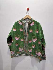 <b>Velvet</b> Suzani Hand Embroidered Boho Autumn <b>Jacket</b> for <b>Women</b> Short Length Cotton Filled Quick Dry Handmade Gift - Product Image 3