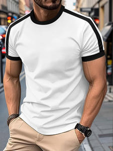 เสื้อยืดผู้ชายผ้าคอตตอน 100% คุณภาพพรีเมียม เนื้อผ้าหนานุ่ม ทรงโอเวอร์ไซส์ ครอป บ็อกซี่ฟิต ไม่หดตัว ระบายอากาศดี สวมใส่สบาย แขนสั้น - Product Image 2