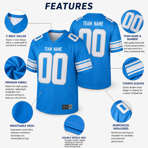Camiseta Deportiva Personalizada de Fútbol Americano para Adultos, Uniforme de Equipo, Transpirable, de Secado Rápido, Antibacteriana, 100% Poliéster, OEM Personalizado - Product Image 5