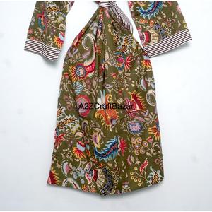 Kimono Floral Estampado 100% Algodón Puro, Transpirable para Invierno, Ropa de Dormir de Verano para Mujer, Bata Casual de Playa y Noche con Cuello en V - Product Image 6