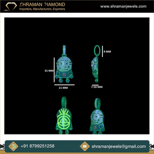 Iced 925 <b>Silver</b> Hip Hop Style Custom Cute Minion Cartoon Moissanite <b>Necklace</b> Rhodium Plated Fine Pendants Charms Children Party - Product Image 6