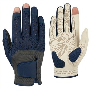 <b>Top</b> Quality Golf Gloves Genuine Leather Breathable Right Hand Unisex Hook And Loop Closure - Product Image 2