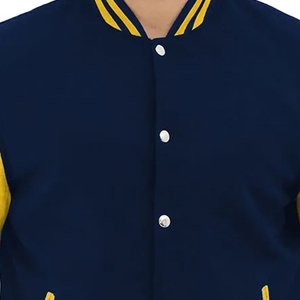 Blouson universitaire unisexe épais pour l'hiver 2026, personnalisé avec patchwork géométrique, à capuche, coupe oversize pour hommes - Product Image 4