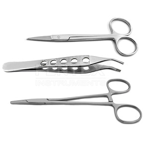 Kit de retrait de sutures chirurgicales FENTEX, instruments de micro-chirurgie tissulaire, acier inoxydable, certifié CE, lot de 3 - Product Image 1