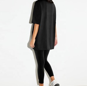 Wholesale Women's Heavy <b>Weight</b> Cropped T-Shirts <b>Blank</b> Cotton Boxy Fit Oversized Tees Knitted Fabric Streetwear Quick Dry - Product Image 5