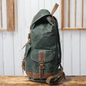 Sac à dos en cuir et toile vintage pour voyage, école, ordinateur portable – Fournisseur en gros sous marque privée LCB-0042 - Product Image 6