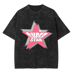 Camisetas de Manga Corta para Hombre, Talla Grande, Lavado Ácido, 100% Algodón, Secado Rápido y Transpirables - Product Image 1