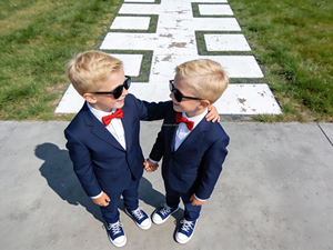 Boys Pink 2 Piece Suit <b>Set</b> with Bow Tie | Kids Wedding Party Formal <b>Blazer</b> Pant <b>Set</b> | Custom Children Occasion Wear - Product Image 4