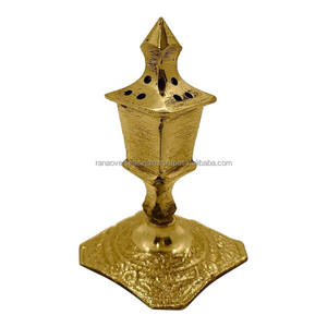Support pour bâtonnets d'encens en laiton pur, pour Puja, Diwali, Mandir, Temple, festif, incassable et robuste, avec cendrier - Product Image 1