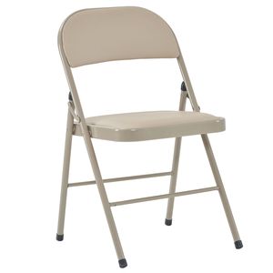 Sedie Pieghevoli Industriali Marrone Chiaro in Ferro e PVC per Convenzioni ed Esposizioni (4 Pezzi) - Product Image 6