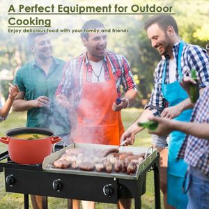 Fornello Portatile a Gas Propano a 3 Fuochi da 225.000 BTU per Campeggio e Cucina all'Aperto - Product Image 4