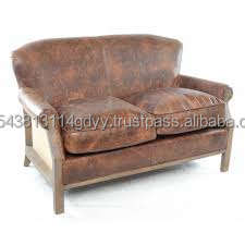 Juego de sofás Chesterfield con mechones de estilo industrial, muebles de sala de estar de cuero marrón para apartamento, centro comercial, comedor, elegante sala de espera - Product Image 4