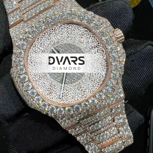 Reloj de Pulsera Monarch Premium de Lujo, Movimiento Mecánico Automático, Acero Inoxidable, Diamante Moissanite Color D VVS1, Cristal de Zafiro - Product Image 4
