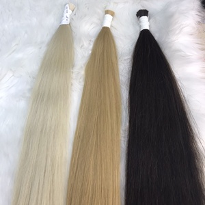 Vente en gros d'extensions de cheveux humains naturels droits en vrac pour tresses Boho aucune trame requise - Product Image 5