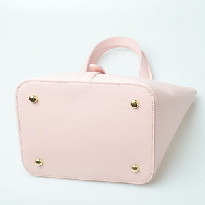 <b>Pink</b> PU Bucket Bag Women Handbag Tote <b>Purse</b> Lightweight Waterproof Shoulder Bag for Daily Shopping Travel - Product Image 2