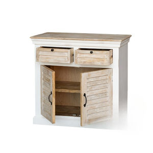 ตู้ลิ้นชักไม้มะม่วงเนื้อแข็งพร้อมบานประตูแบบ Shutter สีขาววอช - Product Image 4